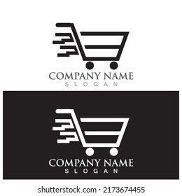 shopping trolley icon vector illustration template design