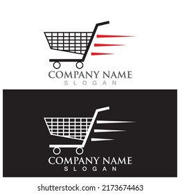 shopping trolley icon vector illustration template design
