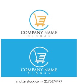 shopping trolley icon vector illustration template design
