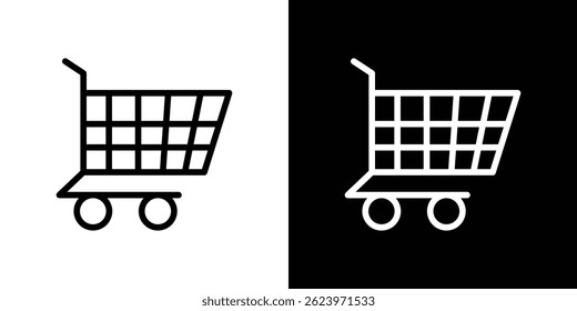 Shopping trolley icon vector, illustration logo template in trendy style
