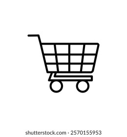 Shopping trolley icon Vector logo set flat