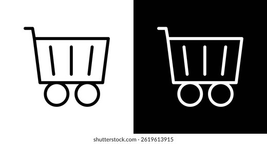 Shopping trolley icon Vector symbol in trendy flat style