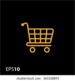 Shopping trolley icon for web and mobile