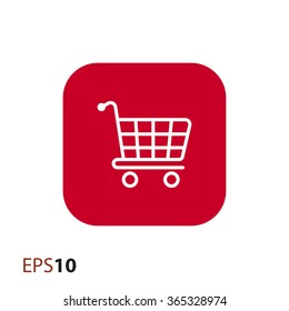 Shopping trolley icon for web and mobile