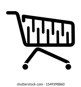 Shopping trolley icon. You can use it for the online store icon and also the logo