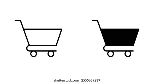 Shopping trolley icons for app and websites.