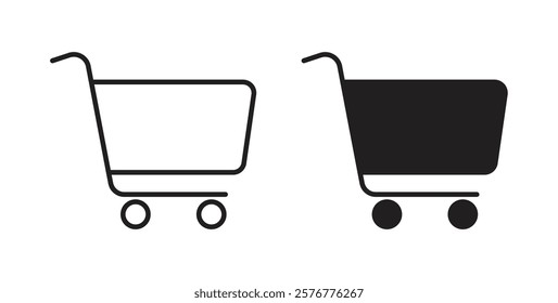 Shopping trolley icons pack for ui designs