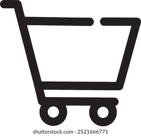 Shopping Trolley Silhouette Vector Image