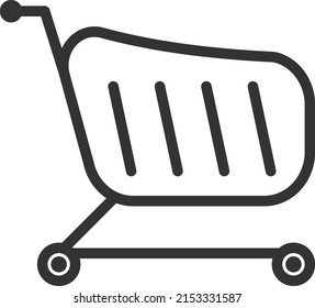 ilustración vectorial simple del tranvía de la compra