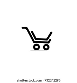 shopping trolley symbol vector
