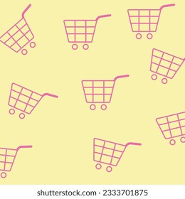 shopping trolley vector design on yellow background