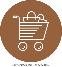 Shopping Trolley Vector Icon Design Symbol