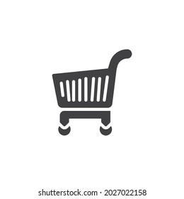 Warenkorb-Vektorsymbol. volles Flachzeichen für mobiles Konzept und Webdesign. Warenkorb-Symbol Symbol, Logo-Abbildung. Vektorgrafik