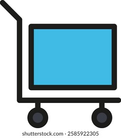 A shopping trolley is a wheeled cart used in supermarkets and stores to carry goods during shopping. It helps customers transport items conveniently from shelves to checkout counters.