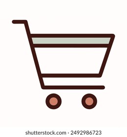 carrito de la compra.en fondo blanco.arte e ilustrador.arte work.simple.Vector