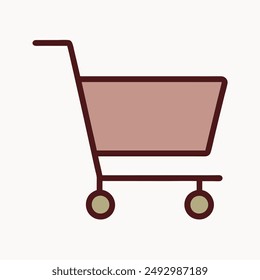 carrito de la compra.en fondo blanco.arte e ilustrador.arte work.simple.Vector