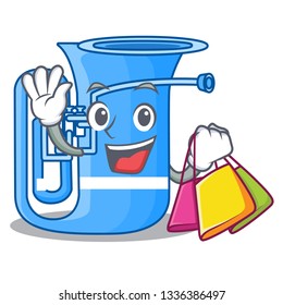 Shopping tuba isolated with in the character
