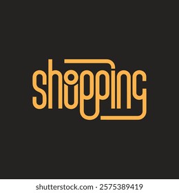 Shopping Typography Vector Template Design for Retail, E-Commerce, and Promotional Campaigns Featuring Modern Calligraphy and Stylish Fonts