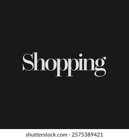 Shopping Typography Vector Template Design for Retail, E-Commerce, and Promotional Campaigns Featuring Modern Calligraphy and Stylish Fonts