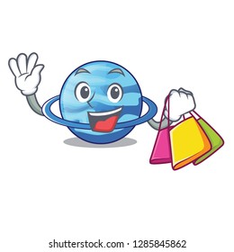 Shopping uranus planet is isolated on mascot