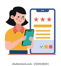 shopping user experience feedback rating  vector illustration