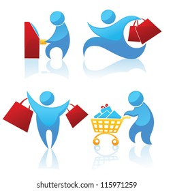 shopping, vector collection of symbols
