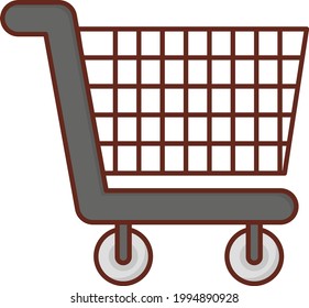 shopping vector flat colour icon