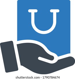 shopping vector glyph color icon 