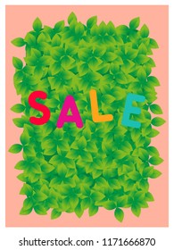 shopping vector green banner, summer shop banner