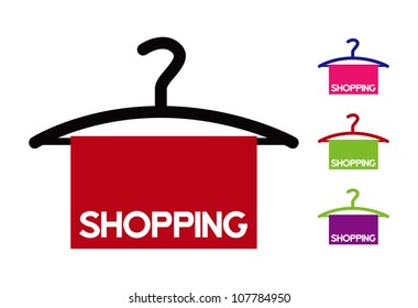 Shopping vector hanger icons