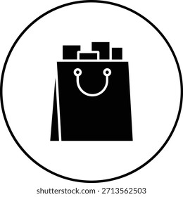 Ícone do vetor de compras. Pode ser usado para impressão, aplicativos móveis e da Web.