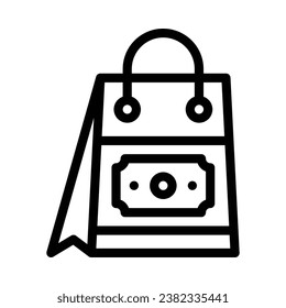 shopping vector icon on white background