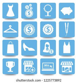 Shopping vector icon set