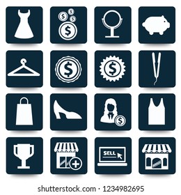 Shopping vector icon set