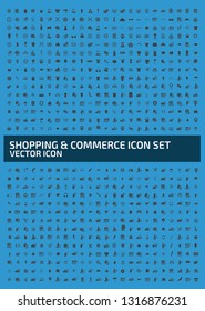 Shopping vector icon set