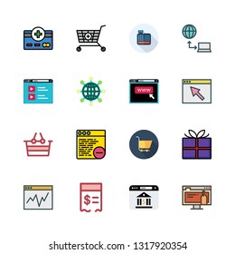 shopping vector icon set