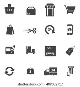 Shopping vector icon set 3