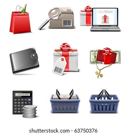 shopping vector icon set part 4