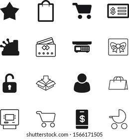 shopping vector icon set such as: gradient, currency, party, cards, exchange, smartphone, instrument, blank, delivery, celebration, baby, storage, wheel, withdraw, empty, profile, portrait, handle