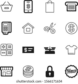 shopping vector icon set such as: personal, scissors, door, instrument, commerce, compare, calculate, mathematics, building, remove, rounded, smart, effect, home, weighing, coupon, weigh, badge