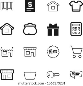 shopping vector icon set such as: code, electronic, package, barcode, sell, present, tshirt, knob, style, gift, tax, currency, office, document, finance, bow, ticket, website, data, merchandise