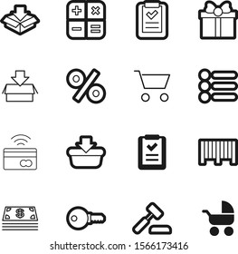 shopping vector icon set such as: judgment, act, lock, safe, sell, expand, maternity, password, calculation, investment, dollar, pile, childhood, authority, set, options, buggy, handle, tag