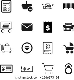 shopping vector icon set such as: barcode, credit, template, banner, same, architecture, quick, banking, newsletter, add, postage, distribution, kid, infant, contact, communication, print, cheque