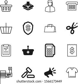 shopping vector icon set such as: security, coupon, eps, simple, container, architecture, safety, clip, verdict, marketing, polo, alarm, innocence, glossy, plastic, justice, open, blue, currency