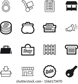 shopping vector icon set such as: creative, mark, luxury, loudspeaker, golden, cargo, website, document, eco, offer, ticket, service, discount, centre, new, template, pallet, wife, distribution