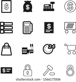 shopping vector icon set such as: cashbox, wheel, online, billing, auction, present, padlock, order, judgement, romance, time, debit, support, precious, courthouse, speed, act, gray, counter, profit