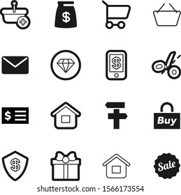 shopping vector icon set such as: balance, expensive, purchase, letter, pictogram, arrow, outline, blank, package, shield, sticker, lines, debt, birthday, success, contact, luxury, signpost