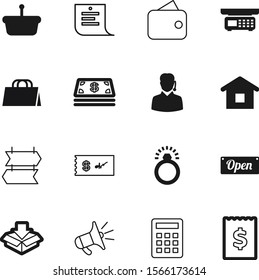 shopping vector icon set such as: packaging, banking, funding, compare, expensive, donation, tool, checklist, shape, guide, space, merchandise, sheet, equipment, tax, service, page, mall, travel