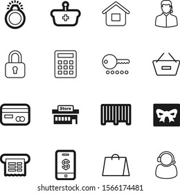 shopping vector icon set such as: smart, page, precious, trolley, bow, happy, remove, valentine, holiday, safe, architecture, present, ring, accounting, transaction, debit, luxury, mathematics