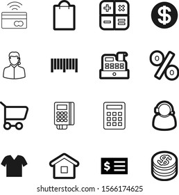 shopping vector icon set such as: receipt, invoice, register, structure, gradient, silhouette, home, shirt, pos, clothing, wave, tshirt, sell, data, contactless, free, clothes, alert, bag, box